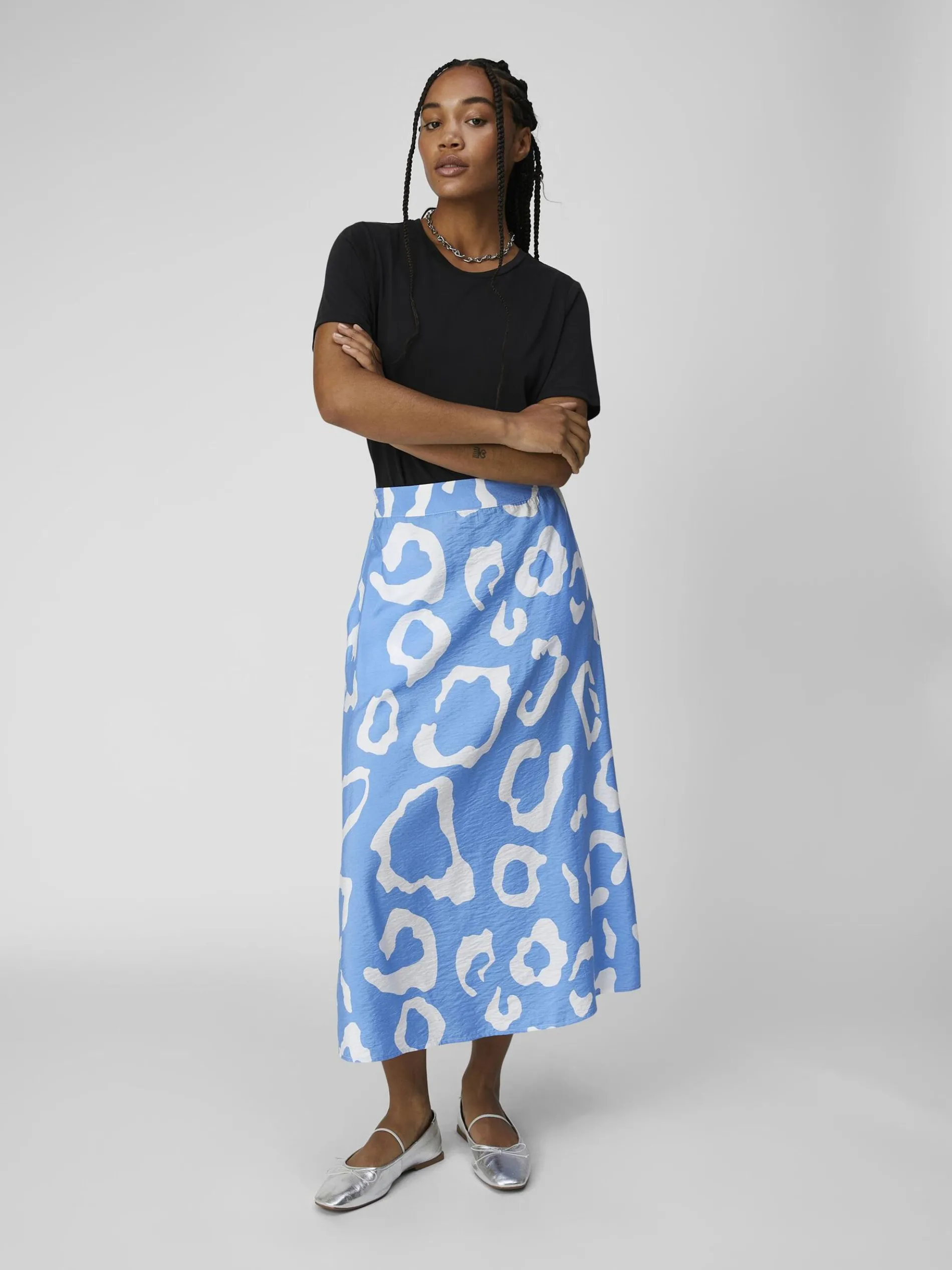 BEDRUKT MIDDELLANGE ROK