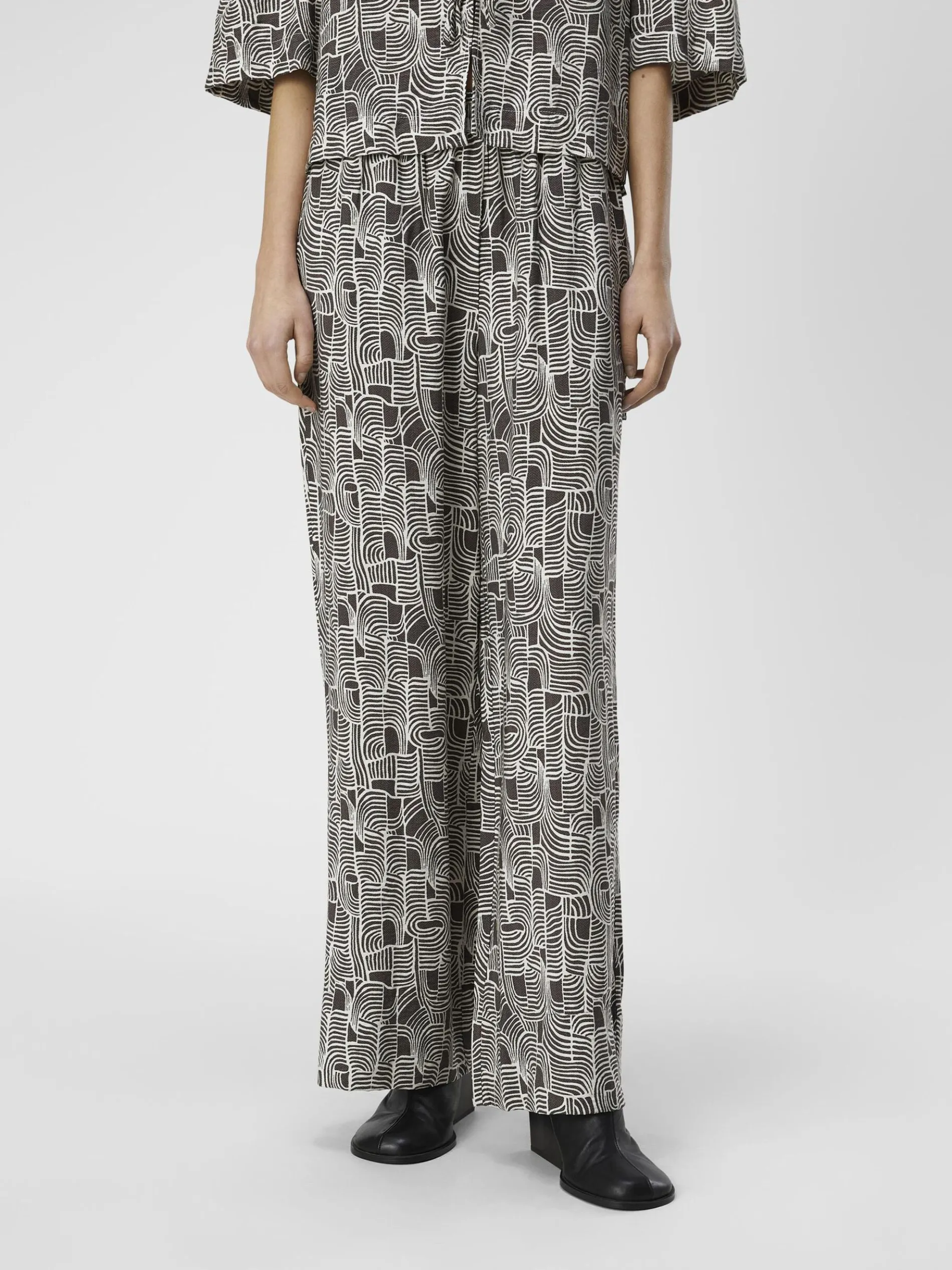 BEDRUKT WIDE LEG BROEK