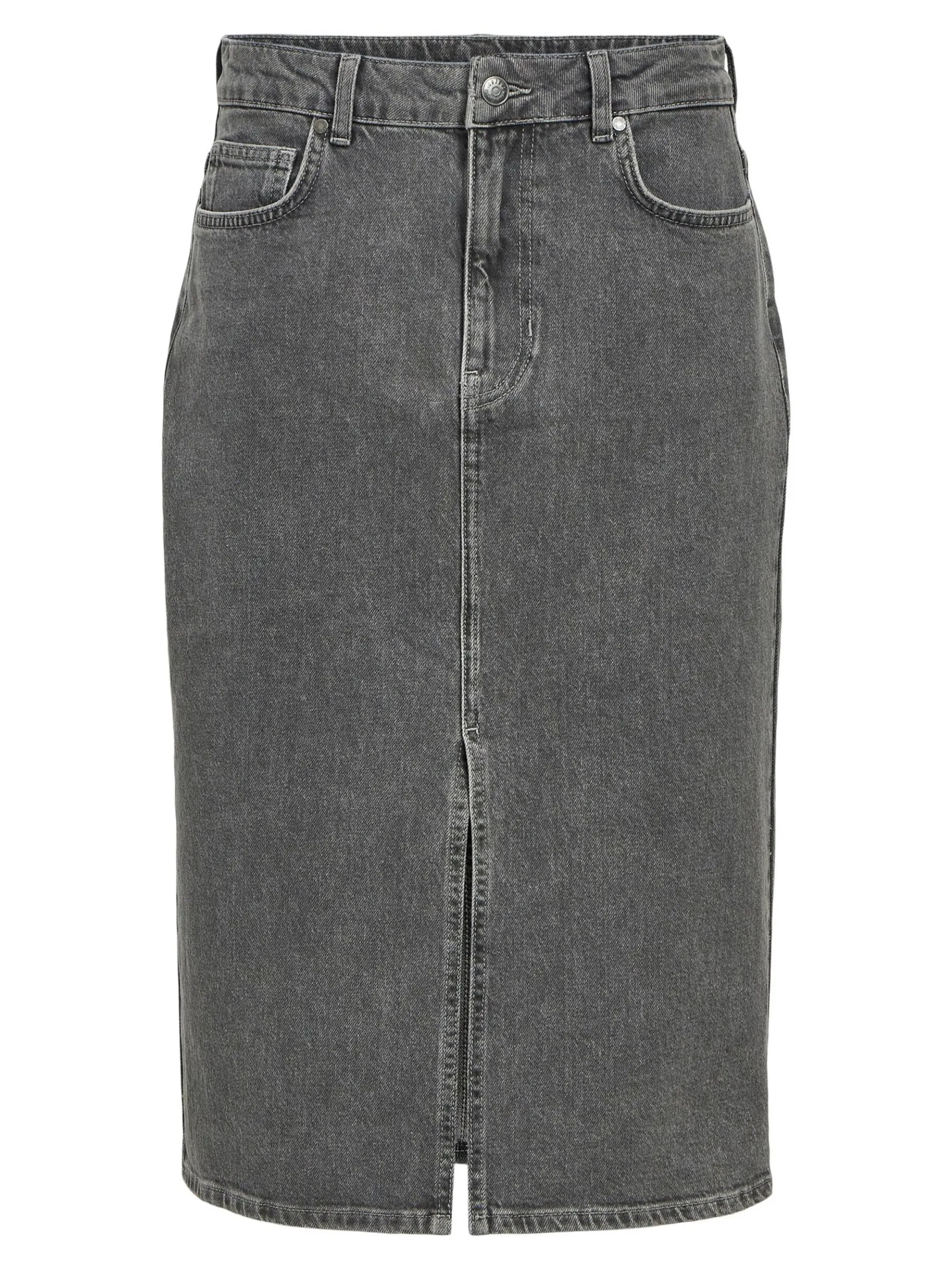 DENIM MIDDELLANGE ROK