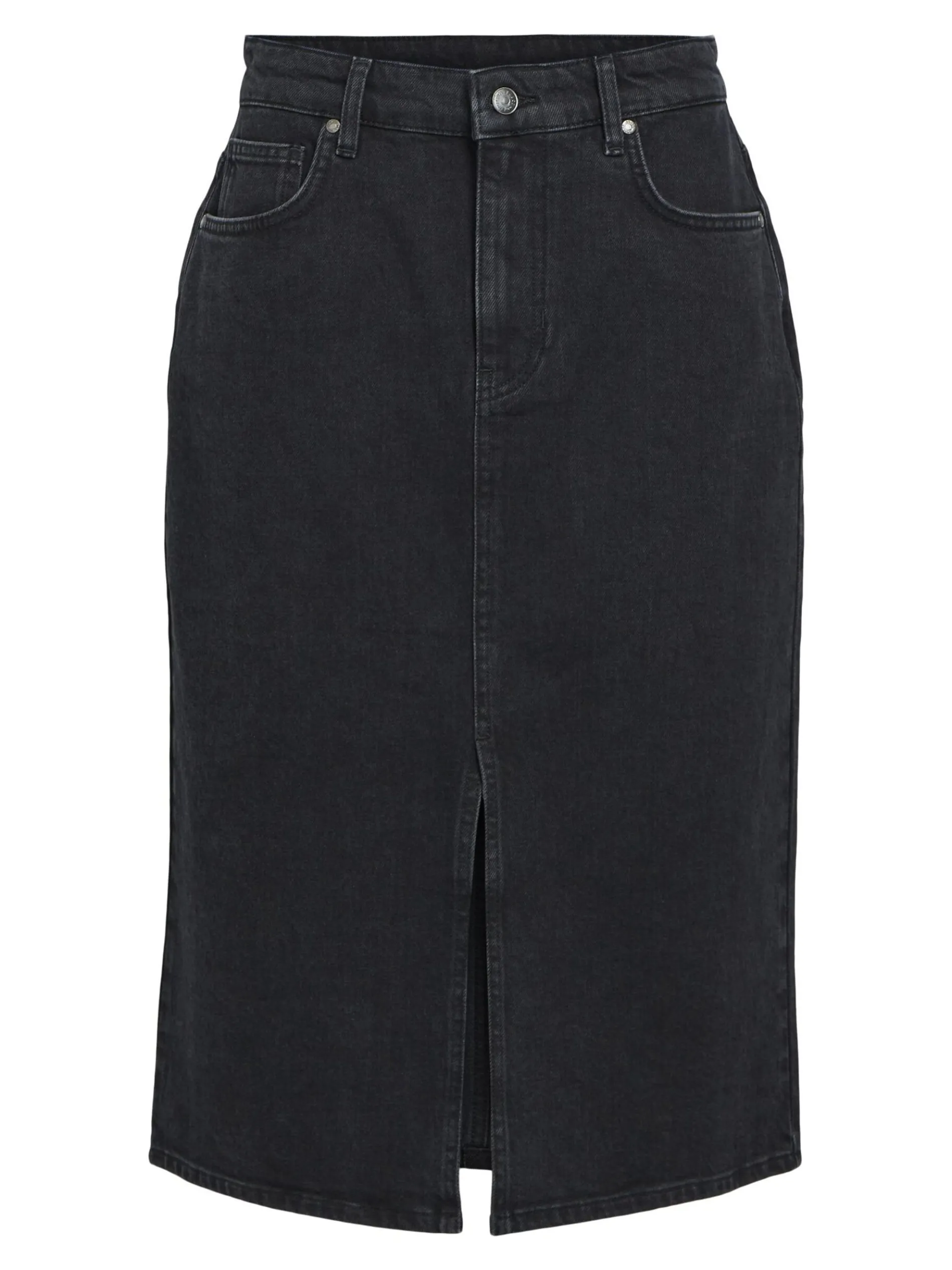 DENIM MIDDELLANGE ROK