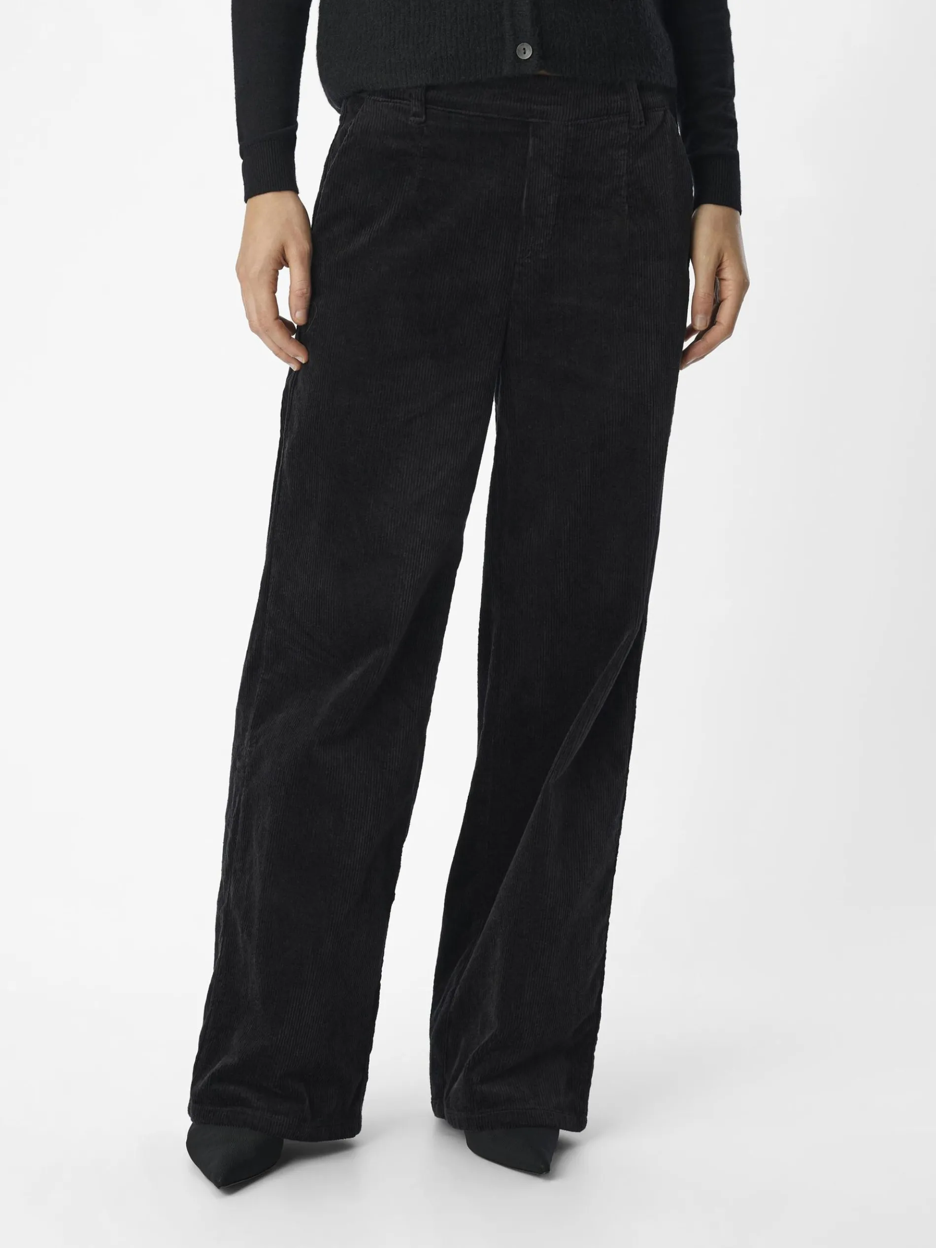 FLUWELEN WIDE LEG BROEK