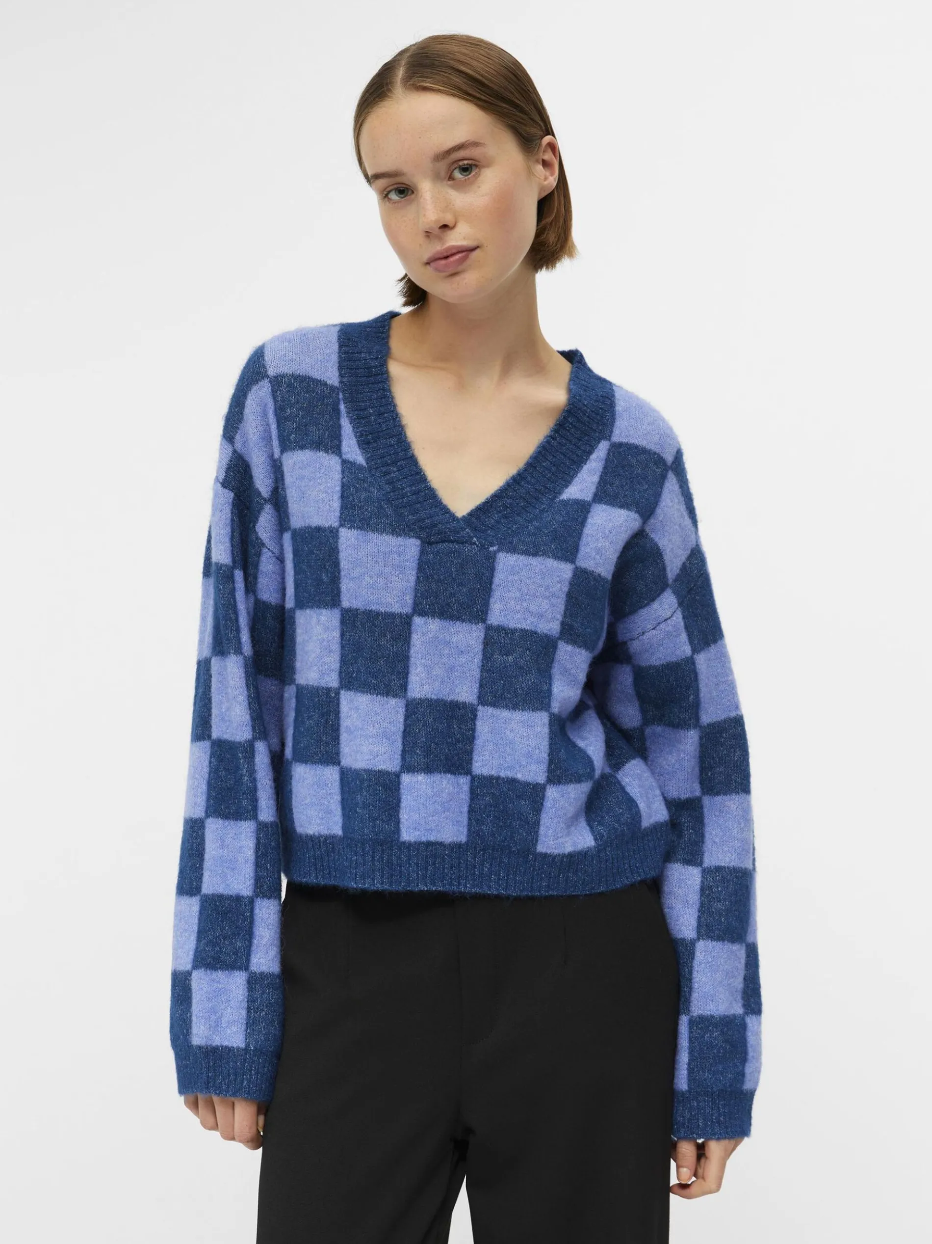 GEDESSINEERDE GEBREIDE TRUI