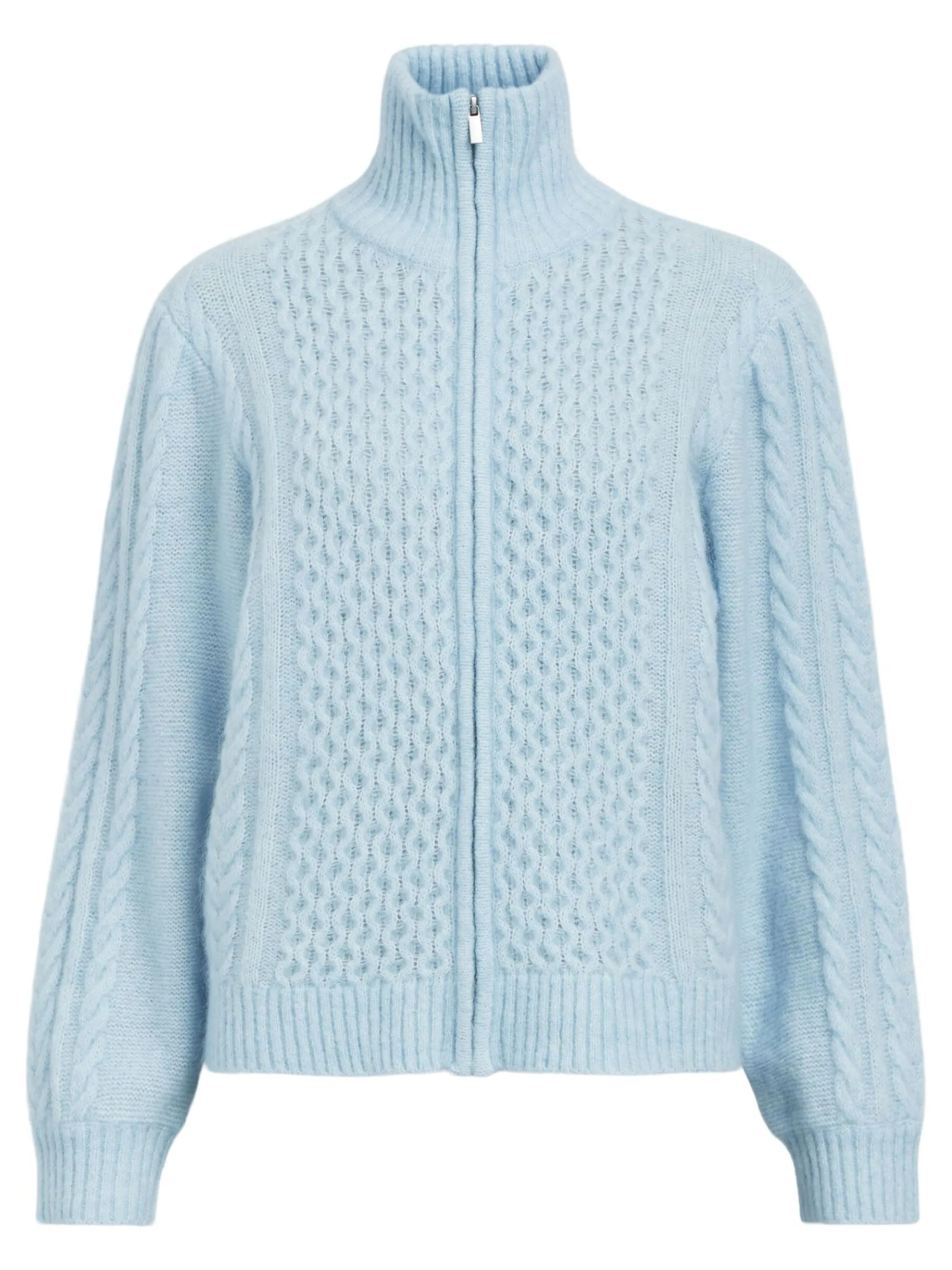 HOGE HALS GEBREID VEST